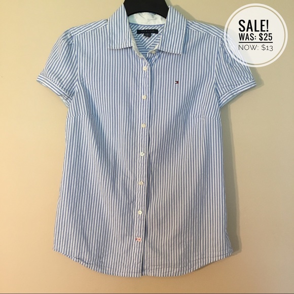 Tommy Hilfiger Tops - Tommy Hilfiger | Short Sleeve Button Up Blouse